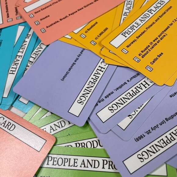 Trivia Card Set Category Wild Card Planet Earth People Places mq Crafting Junk J - Picture 8 of 8